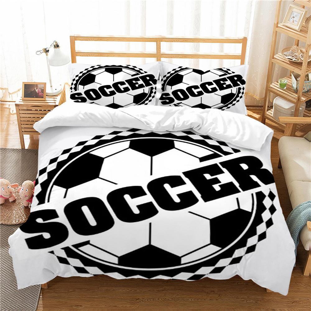 3D Soccer Printing Duvet Cover Set with Pillowcase Luxury Home Textiles Soft Bedding Set Children Twin Single Size Cool Bed Sets