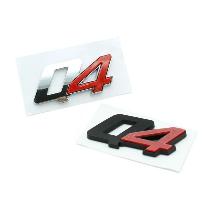 1Pc ABS Q4 emblem badge logo car stickers for Maserati president V6 V8 Ghibli levante body tail four-wheel drive trunk refit accessories