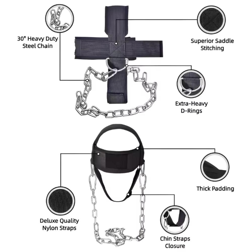 1PCS Head Neck Training Harness Body Strengh Exercise Cervical Spine Strap Adjustable Power Gym Fitness Weight Bearing Cap