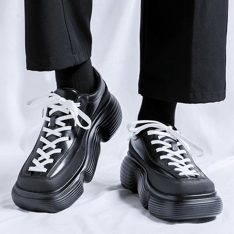 

Мужские дышащие повседневные кроссовки - Летний стиль, Толстая подошва, Увеличивающие рост, Кроссовки для папы (60712-R) 41 чёрный