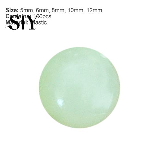 Night Bait Beads 100Pcs/Bag Luminous Multi-use Bright-colored Plastic Fishing for Floating
