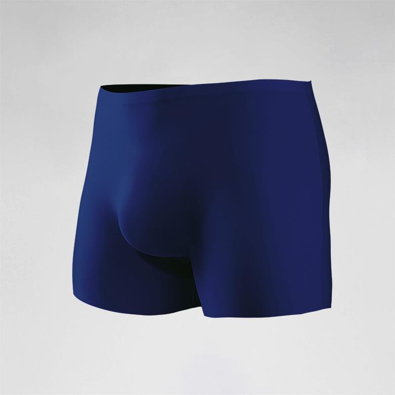Men's 3D Molded Ice Silk Seamless Boxer Briefs - Lightweight Extended Sport Trunks