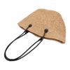 Woven Beach Bag Khaki Stylish Simple Handmade Eco Friendly Large Capacity Straw Shoulder Bag for Outdoor Shopping