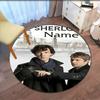 Custom Name Sherlock Holmes Printed Round Rug Carpet Chair Rug Area Rug Entryway Doormats,for Office Chair Living Room Bedroom Kitchen Room.