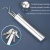 Stainless Steel Oral Cleaning Tooth Flossing Toothpick Set Portable Toothpick Floss Teeth Cleaner with Storage Tube
