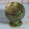 Retro Ashtray WLid Globe Eagle Green Zinc Alloy Smoking Accessories Decorative Ornament