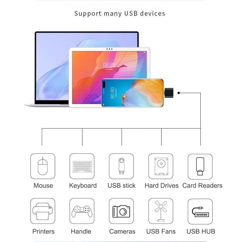 Hliníkový adaptér typu C na USB černý Adaptér USB typu C samec OTG konvertor USB-C pro port typu C
