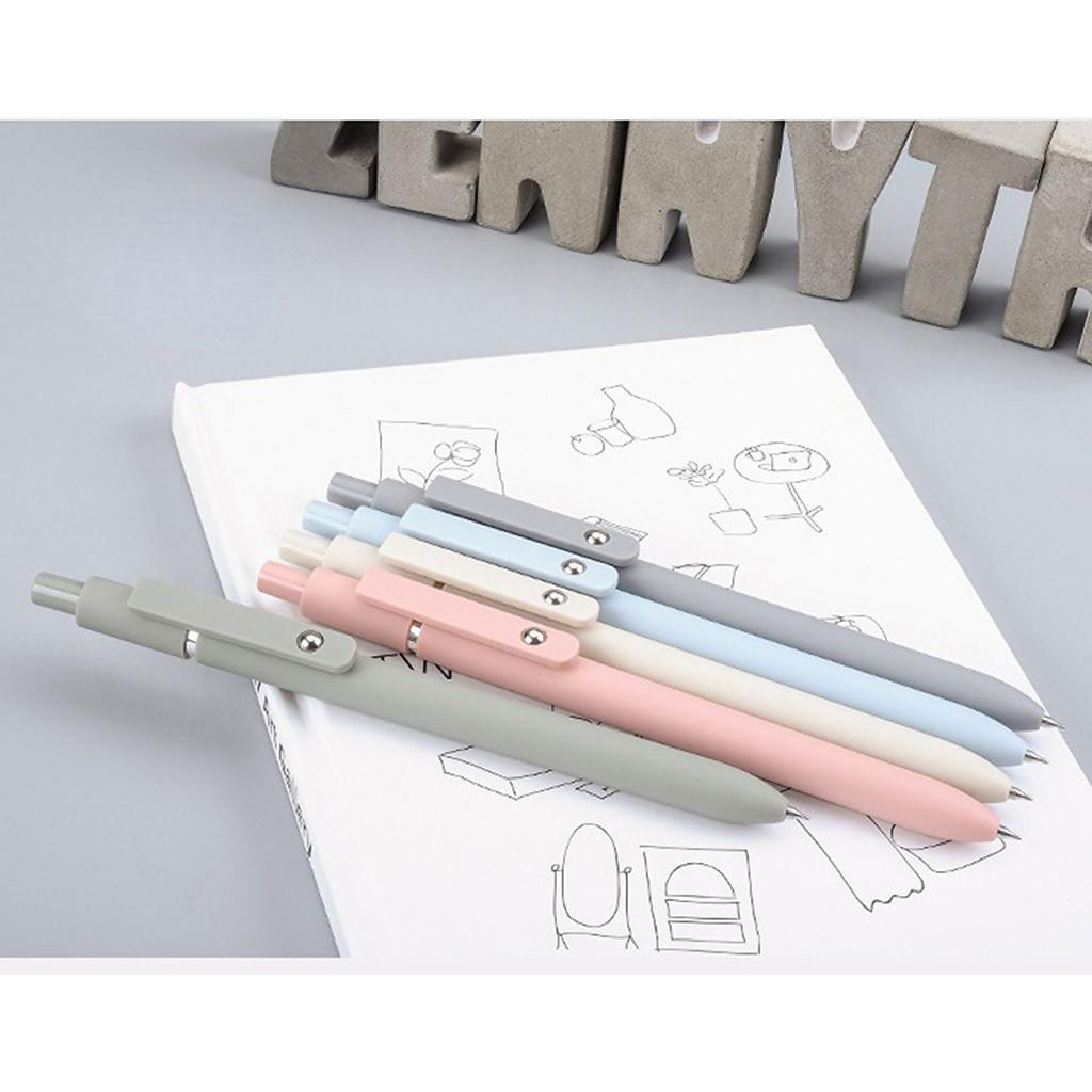 5 Pezzi Penna Gel Retrattile Punta da 0,5 MM Asciugatura Rapida Fluida da Scrivere Cancelleria per Scuola Ufficio per Adulto Studente Scrittura Diario