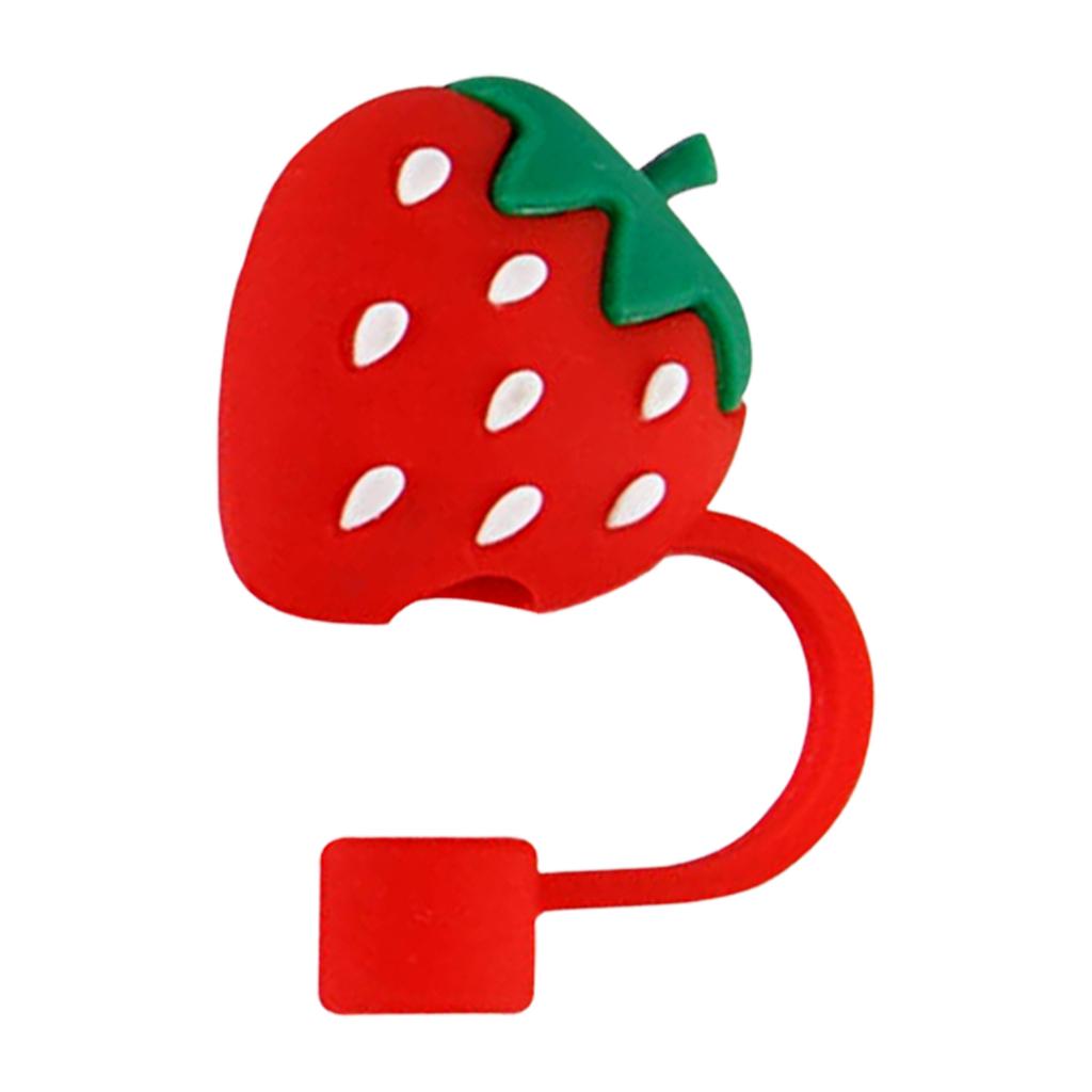 4/6/8pcs Silicone Straw Tips Cover Protection Dustproof Plugs For Straw Cap Cartoon Reusable Straw Protection Plug Accessories