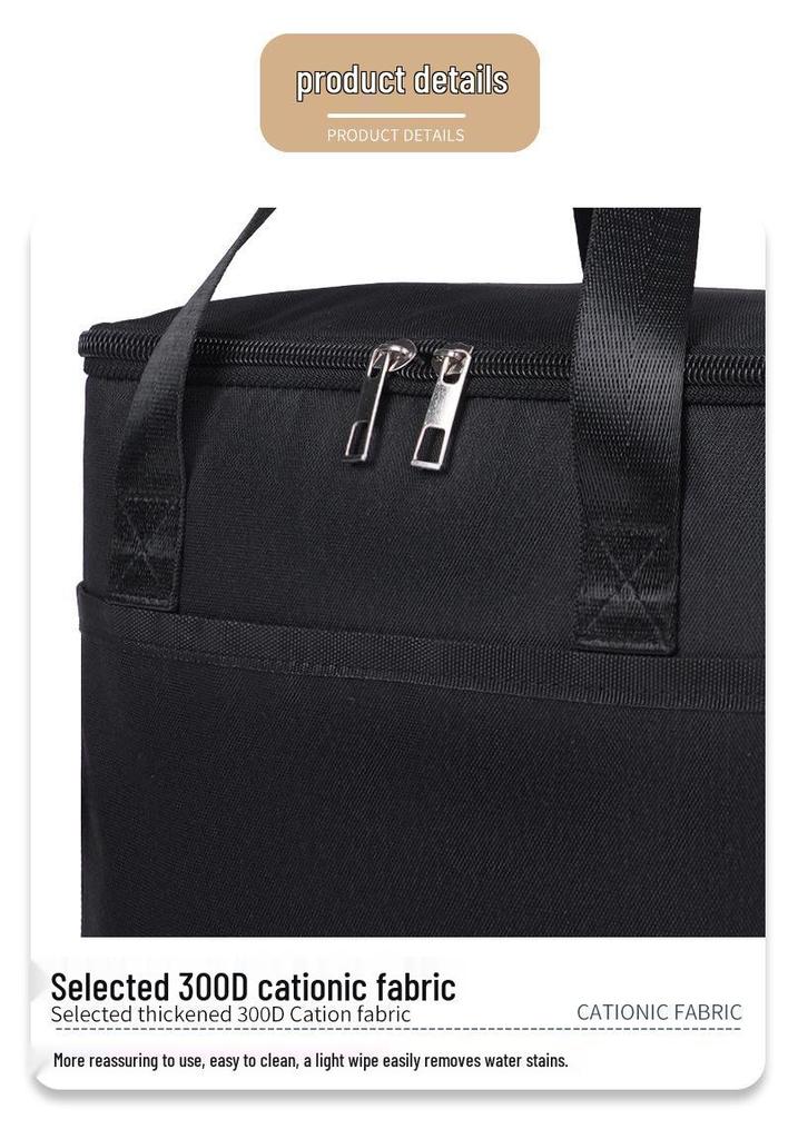 Waterproof Oxford Insulated Bento Bag - Large Capacity Picnic & Lunch Tote with Ice Pack