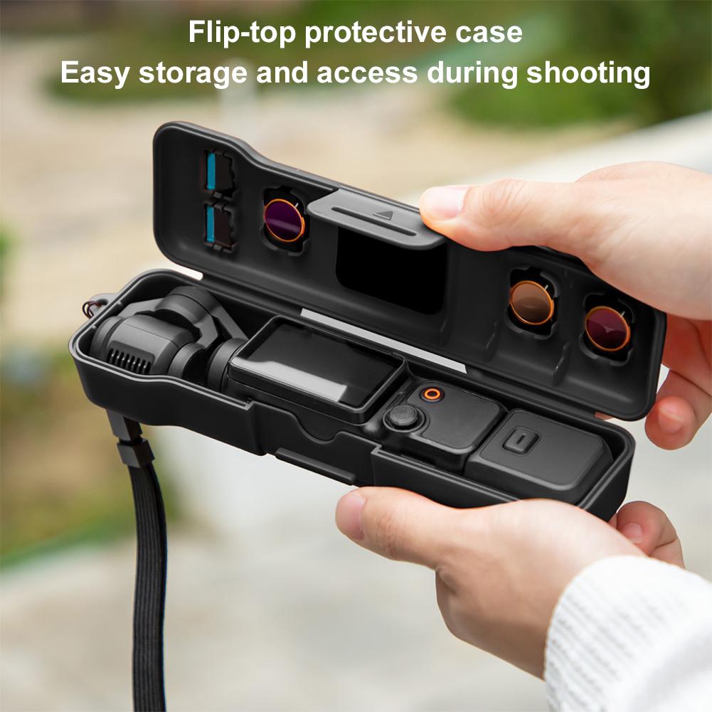 Portable Camera Case Anti-Scratch Flip-Open Protective Case PC Hard Protective Cover for Outdoor Shooting Vlog Accessories