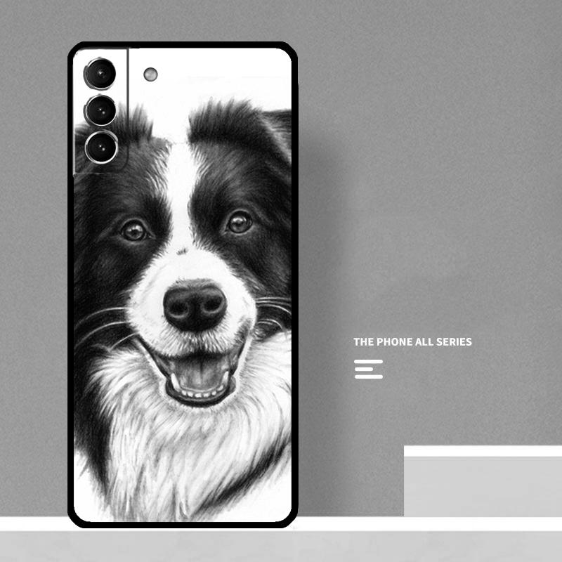 Border Collie Dog Phone Case For Samsung Galaxy S25 Ultra S20 S21 S22 S23 S24 Plus S9 S10 S24 FE Cover Coque