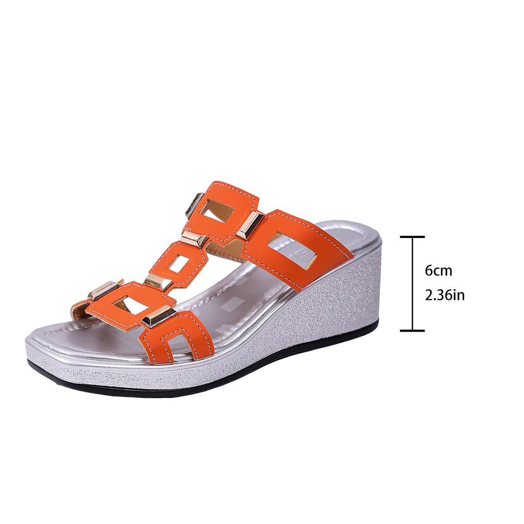 Summer 2026 Fashion Women Slip On Platform Wedges Plus Size Shoes for Women 36-43 Peep Toe Non-slip Women Sandals