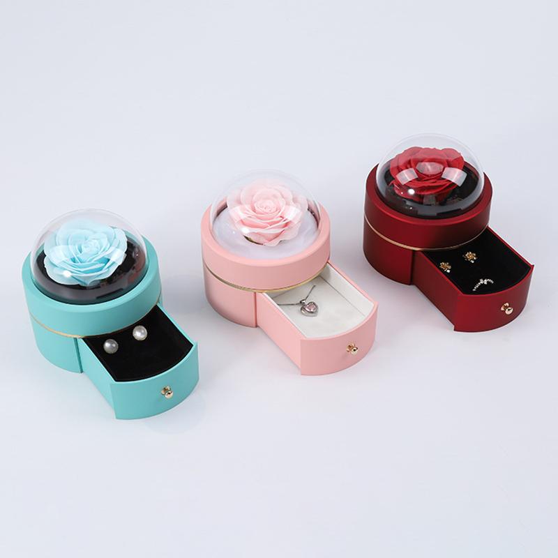 1 Stück Schmuck-Organizer Kreative Geschenkbox Hochzeitsfeier Dekoration Papierseife Blumen Valentinstag Unsterbliche Blume Rose Blume