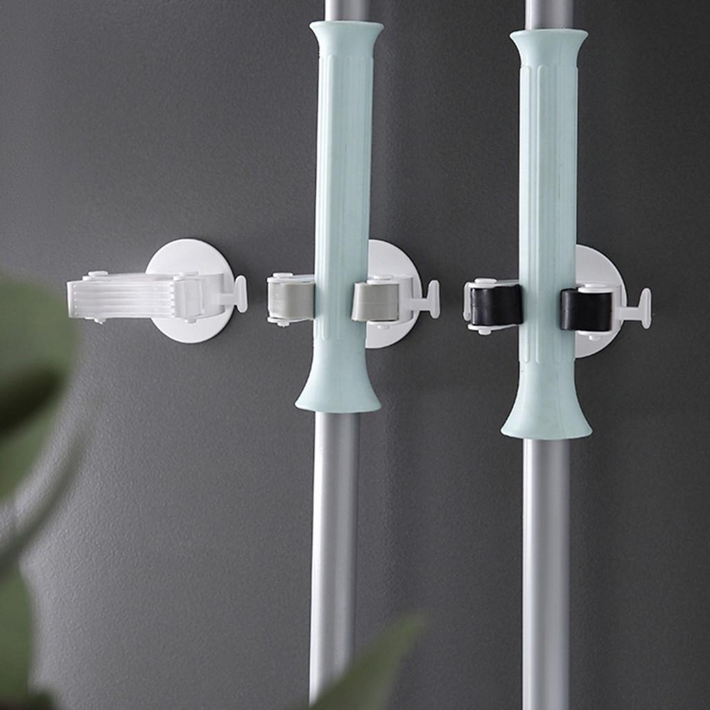 Wall Mounted Mop Organizer Holder Brush Hanger Storage Rack Kitchen Tool