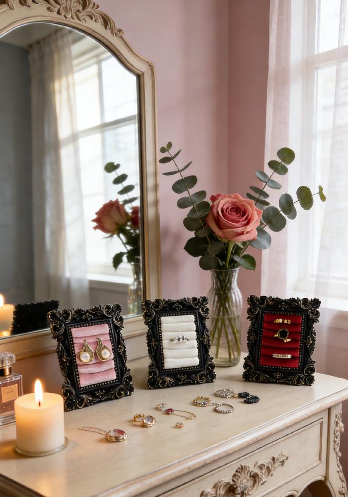 Gothic Dark Style Earring, Nail Art & Jewelry Display Frame