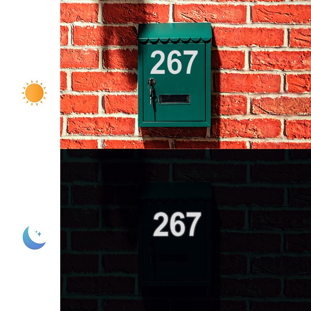 5 Sets 0‑9 Reflective Number Stickers Reflective Mailbox Numbers for Outside Waterproof Strong Self Adhesive Vinyl