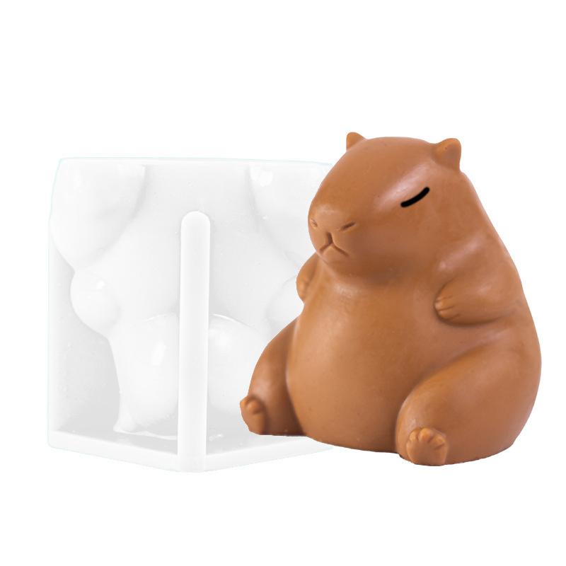 Cute Capybara Pudding Mold Mousse Silicone Mold Custard Mold Cake Mold Cartoon Capybara Cake Decoration Baking Bakery Tool
