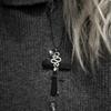 Unisex Crosses Charm Pendant Necklace with Sturdy Glass Special Gifts Accessory for Religious Occasions Daily Use