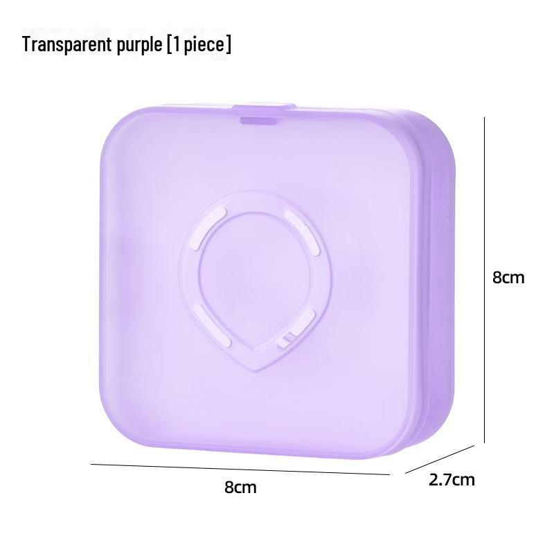 

Портативный акриловый пылезащитный ящик для хранения косметики с дышащей воздушной подушкой и держателем для кистей для макияжа CPB 1 piece фиолетовый
