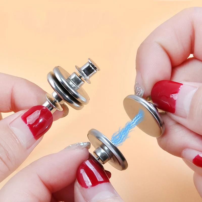 10 Paar Magnetverschlüsse für Vorhänge, nagelfrei, abnehmbar, starker Magnetknopf, Metallverschluss, Clip für Zuhause und Büro