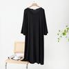 2025 Summer Women's Plus Size Cotton Thin Loose Round Neck Home Dress for Maternity