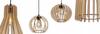 MODERN WOODEN CEILING HANGING LAMP MIX LED