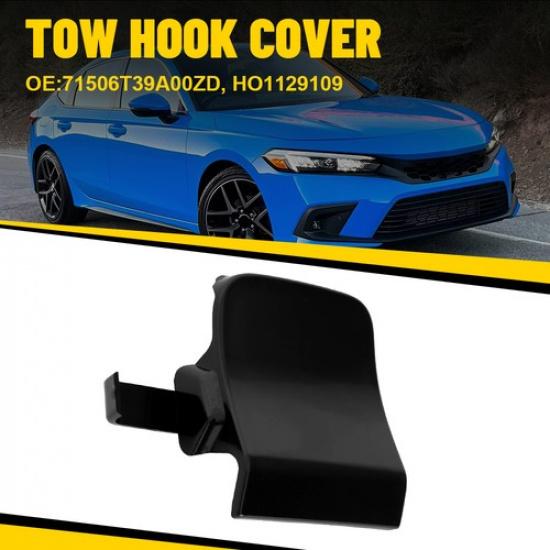 Rear Bumper Tow Hook Cap Cover Fit Honda Civic EX   2024 Black HO112910