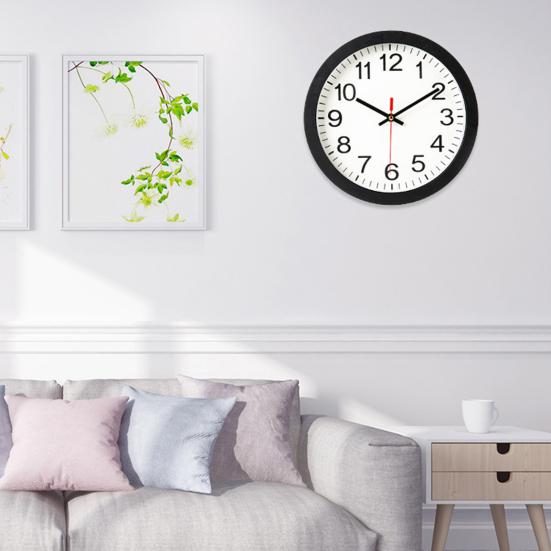 Quartz Clock Stylish Silent Durable Non-ticking Sweep Second Movement Wall Clock for Home Cafe Decor