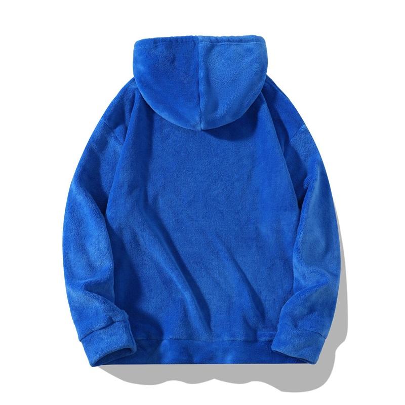 Men's Plus Size Hoodie Casual Stylish Coral Fleece Jacket For Fall Winter Comfortable Men's Outerwear