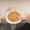 Multifunctional Fruit Washing Bowl With Lid and Handle Kitchen Storage Basin  Fruit And Vegetable