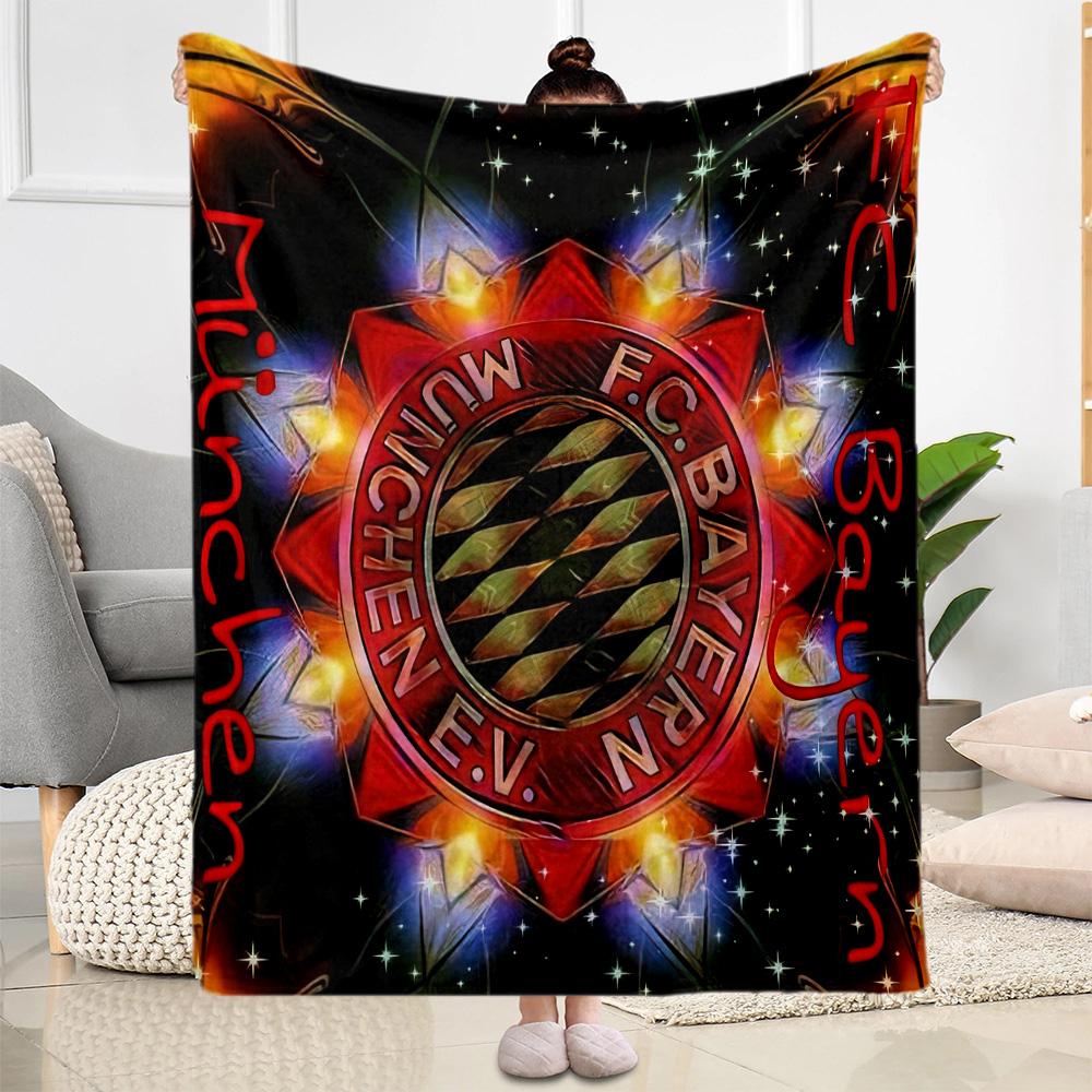 Bayern Munich Blanket Warmthful Decor Suitable for Office Bed Sofa Four Seasons Multipurpose Stylish Decor Ideal Gift For Birthday Valentine'S Day