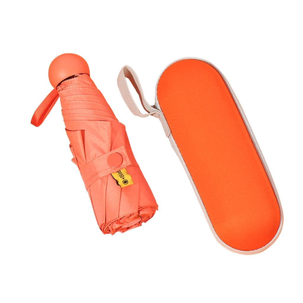 Folding Umbrella Strong Sun Protection with Black Coating Small Sun Umbrella