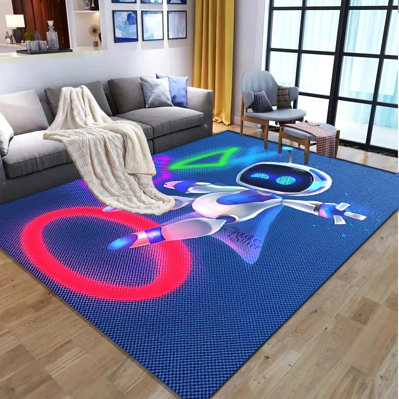Cosmic Bot Crew Pattern Rug, Indoor/Outdoor Mat, for Picnic, Gameroom, Bedroom, Office, Living Room, Home Decor Carpet, Birthday Gift