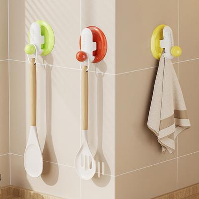 Adhesive Wall Hook Bathroom Toothpaste Hanger Hook Wall Mounted Clip Hook for Toothpaste Towel Hair Tie Kitchen Storage