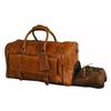 Handmade Full Grain Leather Duffle Bag with Shoe Compartment Bag