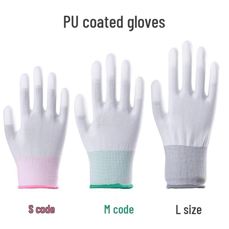 Suling Nylon Work Gloves with Coated Fingertips (36 Pairs)