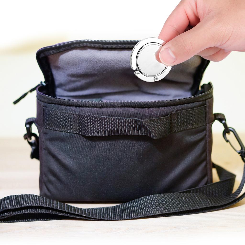 4Pcs Student Desktop School Bag Hanger Folding Hook Holder Fashion Bag Holder Handbag Hanger Portable Key Hook Table Bag Holders