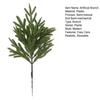 Artificial Norfolk Pine Branch UV-Resistant Faux Greenery Plants Stem Fake Pine Needle Pick Xmas Holiday Wedding Party Home Decoration