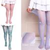 Elegant Hollowed Out Lace Fishnet Stockings with Flower Patterned Aesthetic See Through Mesh Tights Pantyhose for Women
