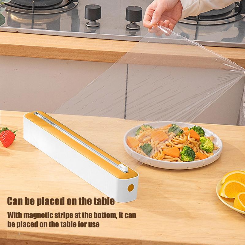 Food Film Dispenser Wrap Dispenser With Cutter Storage Box Aluminum Foil Stretch Film Cutter Kitchen Accessories