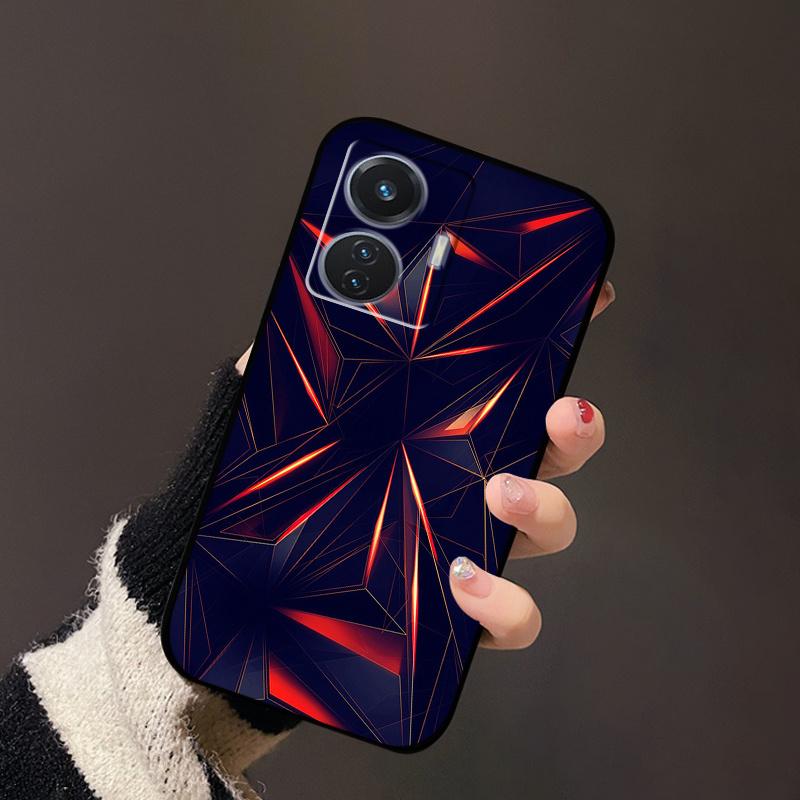 For Vivo T1 4G Case V2153 Covers TPU Black Silicone Landscape Cover for Vivo T1 44W Case VivoT1 Y55 4G Shockproof Soft Shells