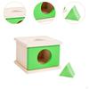 Object Permanence Box Coordination Training Fine Motor Skill Sensory Toy Wooden Block Early