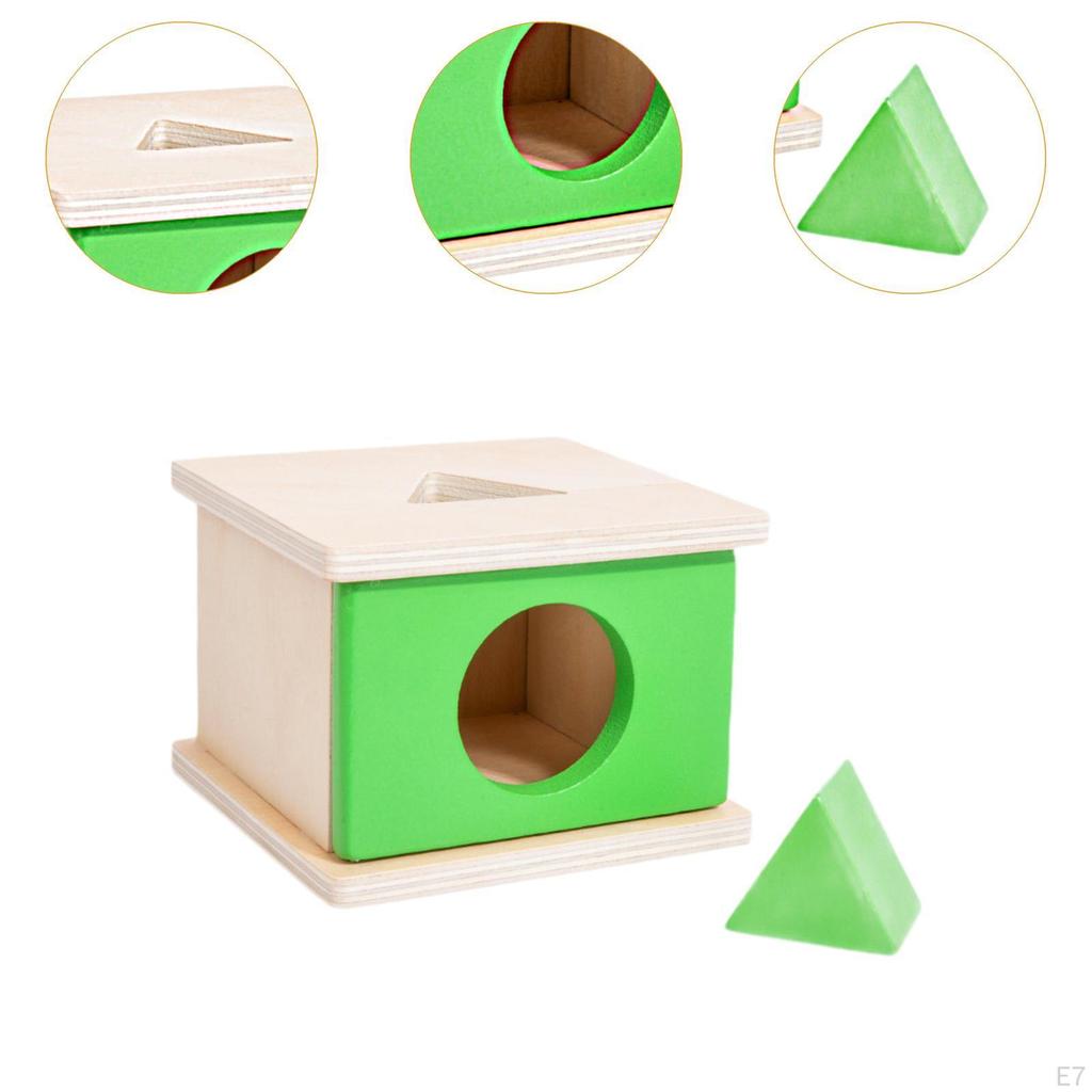 Object Permanence Box Coordination Training Fine Motor Skill Sensory Toy Wooden Block Early
