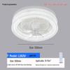 Modern Oscillating Ceiling Fan with Light for Bedroom, Study, Dining, or Children's Room