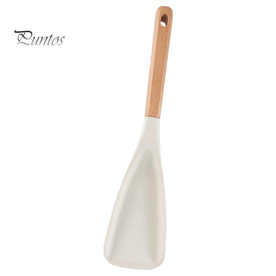 

Многофункциональные силиконовые ложки для приготовления пищи с деревянными ручками. Ложка для приготовления пищи. Термостойкая кухонная утварь для смешивания, помешивания и сервировки. белый