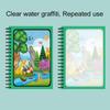 1pc Water Drawing Book With Refillable Water Pen Reusable Cute Cartoon Magic Painting Drawing Board Gift for Boys and Girls TMZ