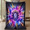 Chelsea FC Theme Blanket Soft Flannel Blanket Plush Throw Blanket Cozy Sofa Bed Blanket for Home Decor