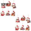 Christmas Gift for Friends Kitty Ornaments, 2D Flat Acrylic Hanging Decorations, Cute Winter Holiday Ornaments Cartoon Pendants Tree, Home Decor
