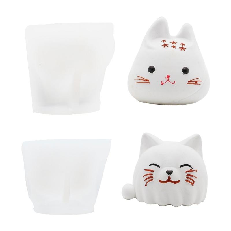 Cats Shape Silicone Mousse Mold Animal Jellys Molds Heat Resistant Mould for Cake Dessert Pudding Practical Kitchenwares